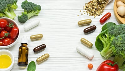 Healthy food and supplements for family wellness